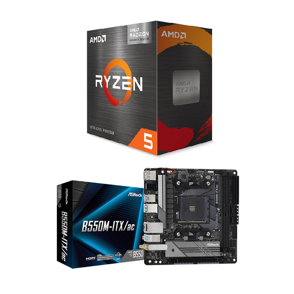 AMD Ryzen 5 5600G Gaming Processor & ASRock B550M ITX/AC (Wi-Fi) Motherboard Combo