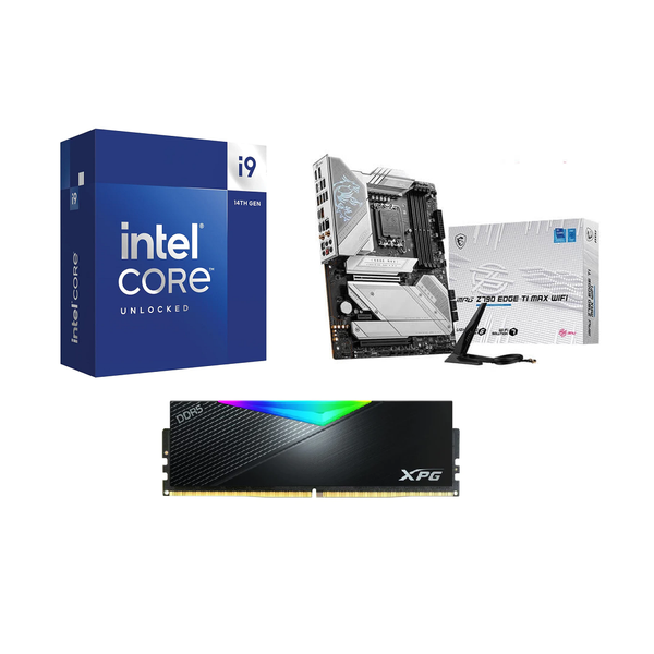 Intel 14th Gen Combo - Intel® Core™ i9-14900K Processor / MSI MPG Z790 Edge Ti MAX WIFI Motherboard / XPG Lancer RGB DDR5 64 GB 6000 MHz 16x4 RAM - Combo