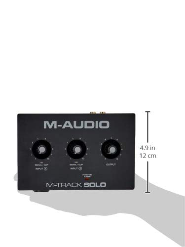 M-Audio M-Track Solo – USB Audio Interface for Recording, Streaming and Podcasting with XLR, Line and DI Inputs, Plus a Software Suite Included - Golchha Computers