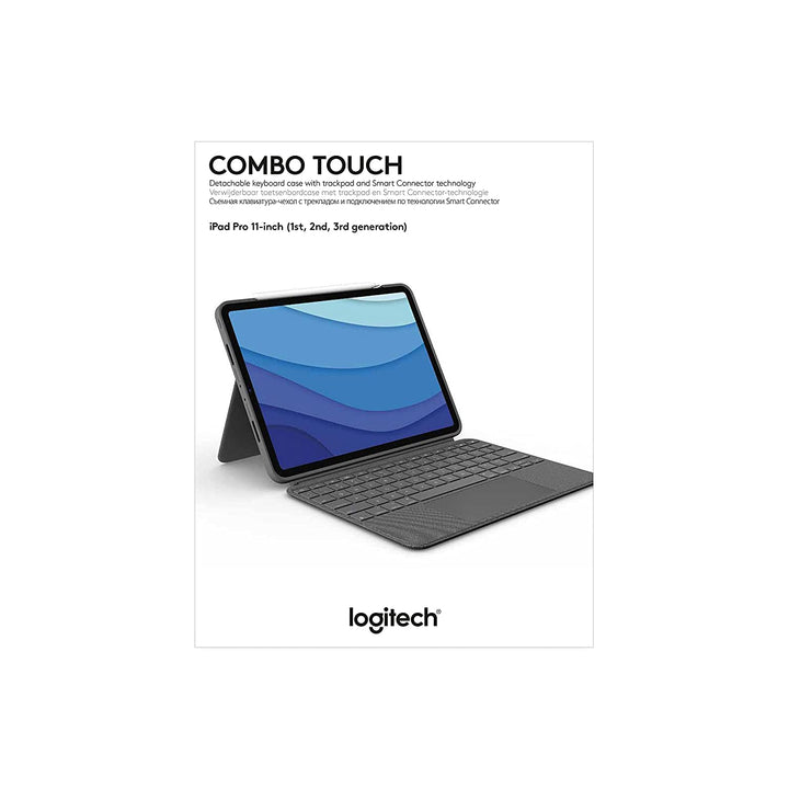 Logitech Combo Touch Backlit keyboard Case with Trackpad for iPad Pro 11-inch (1st, 2nd, 3rd gen & 4th Gen) - Golchha Computers