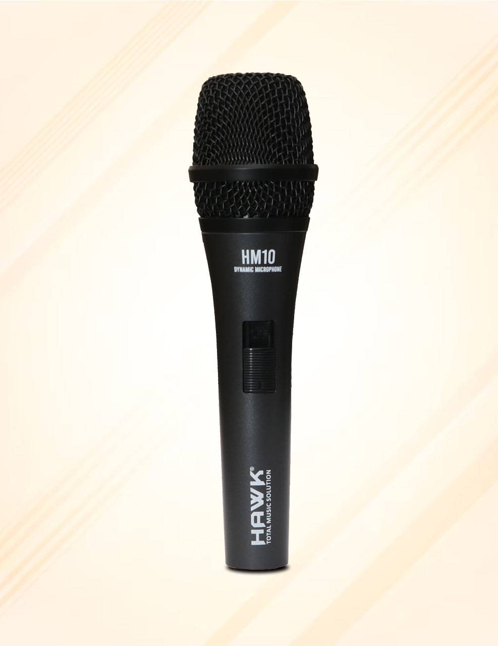Hawk Proaudio HM 10 Handheld Dynamic Cardioid Wired Mic for Live, Recording, Speech with mic Holder and Pouch with ON/Off Switch, (Mic Cable Not Included) - Golchha Computers
