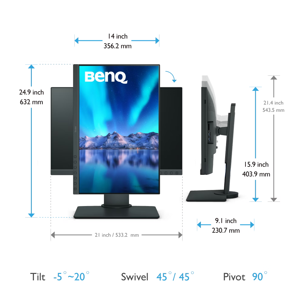 Benq SW240 24-inch AdobeRGB Photographer Monitor - GOLCHHA COMPUTERS 