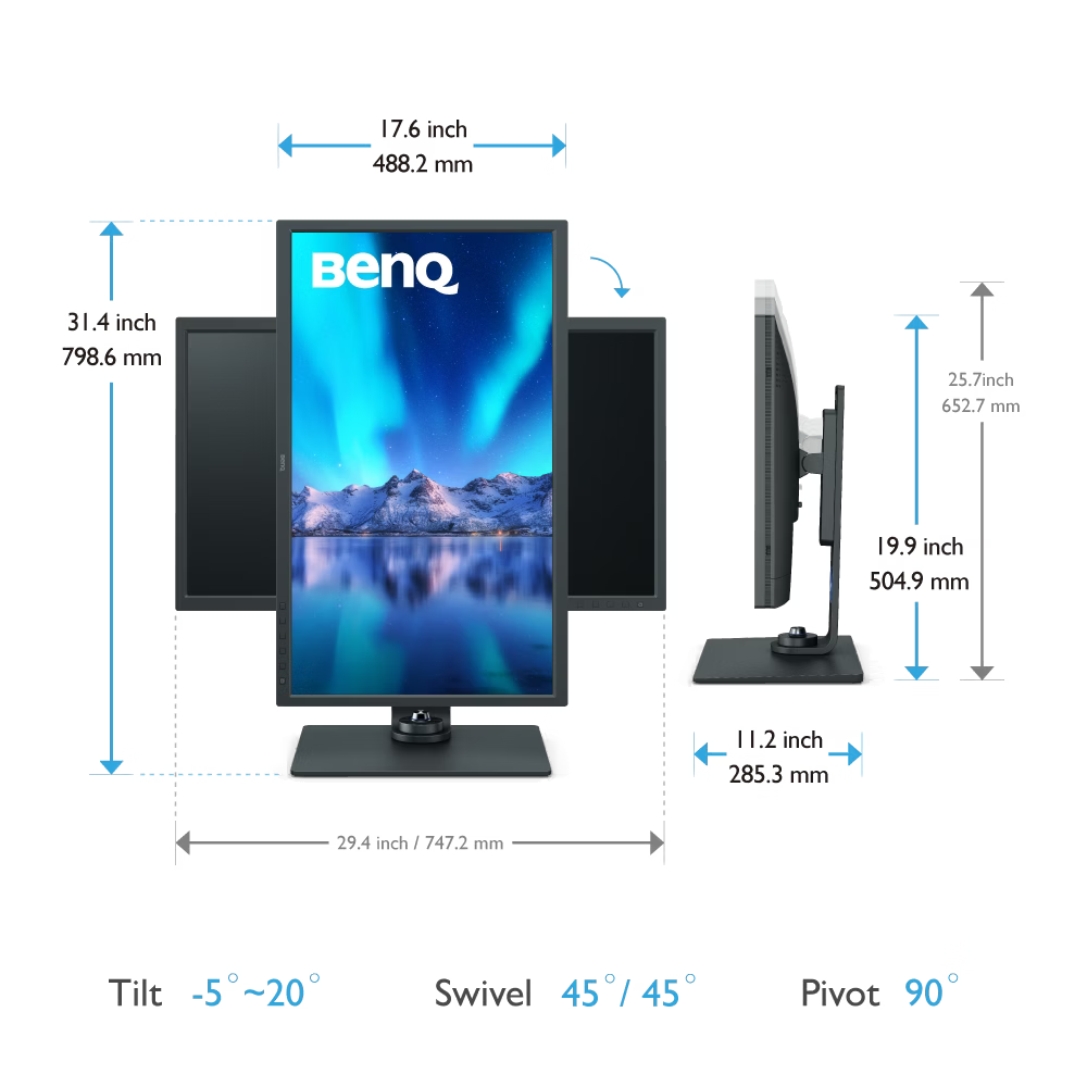 Benq SW321C 32-inch 4K AdobeRGB USB-C Photographer Monitor - GOLCHHA COMPUTERS 