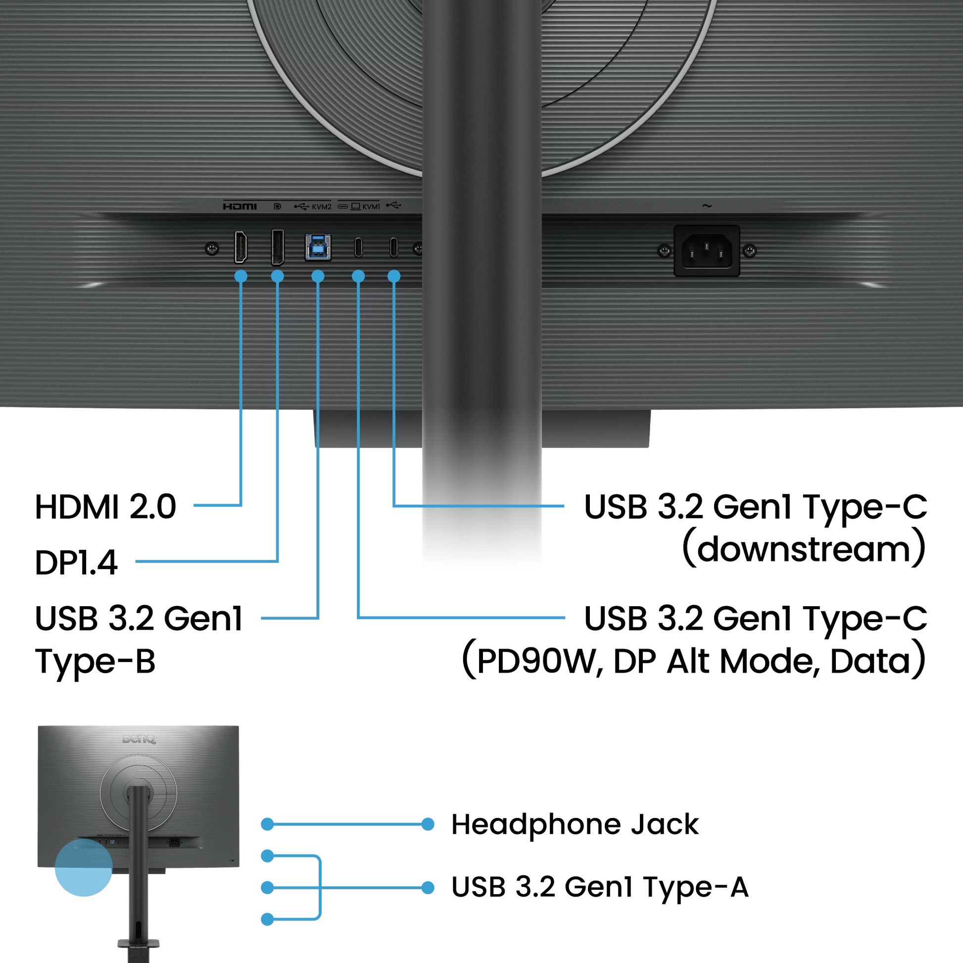 Benq RD280UA 28.2” 4K+ 3:2 Special Ratio Programming Monitor with Ergo-Arm and Backlight, 90W USB Type-C - GOLCHHA COMPUTERS 