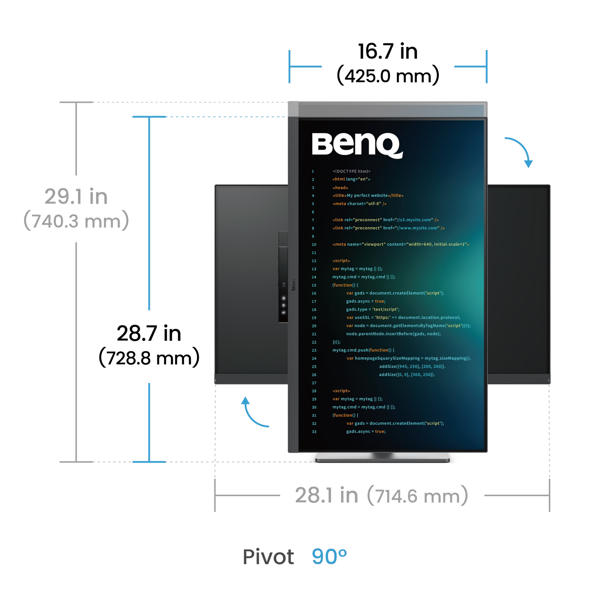 Benq RD320U 32 inch 4K Programming Monitor with MoonHalo Backlight - GOLCHHA COMPUTERS 
