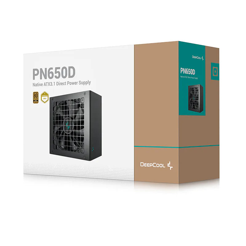 DeepCool PN650D V2 650W 80 Plus Gold ATX 3.1 Non-Modular Power Supply