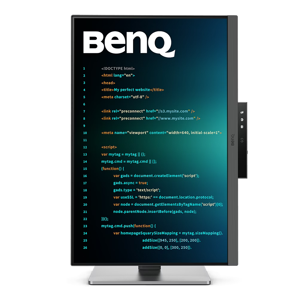 Benq RD240Q 24.1 inch 16:10 WQXGA USB-C Ergonomic Programming Monitor - GOLCHHA COMPUTERS 
