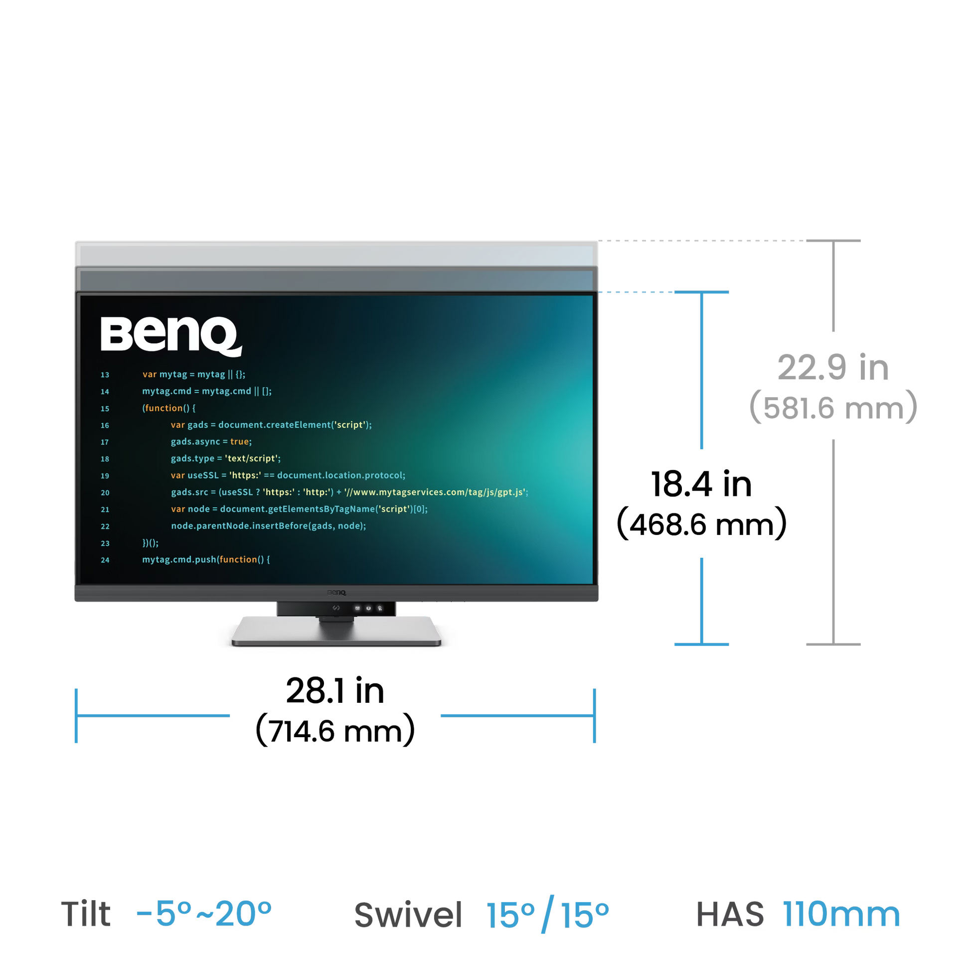 Benq RD320U 32 inch 4K Programming Monitor with MoonHalo Backlight - GOLCHHA COMPUTERS 