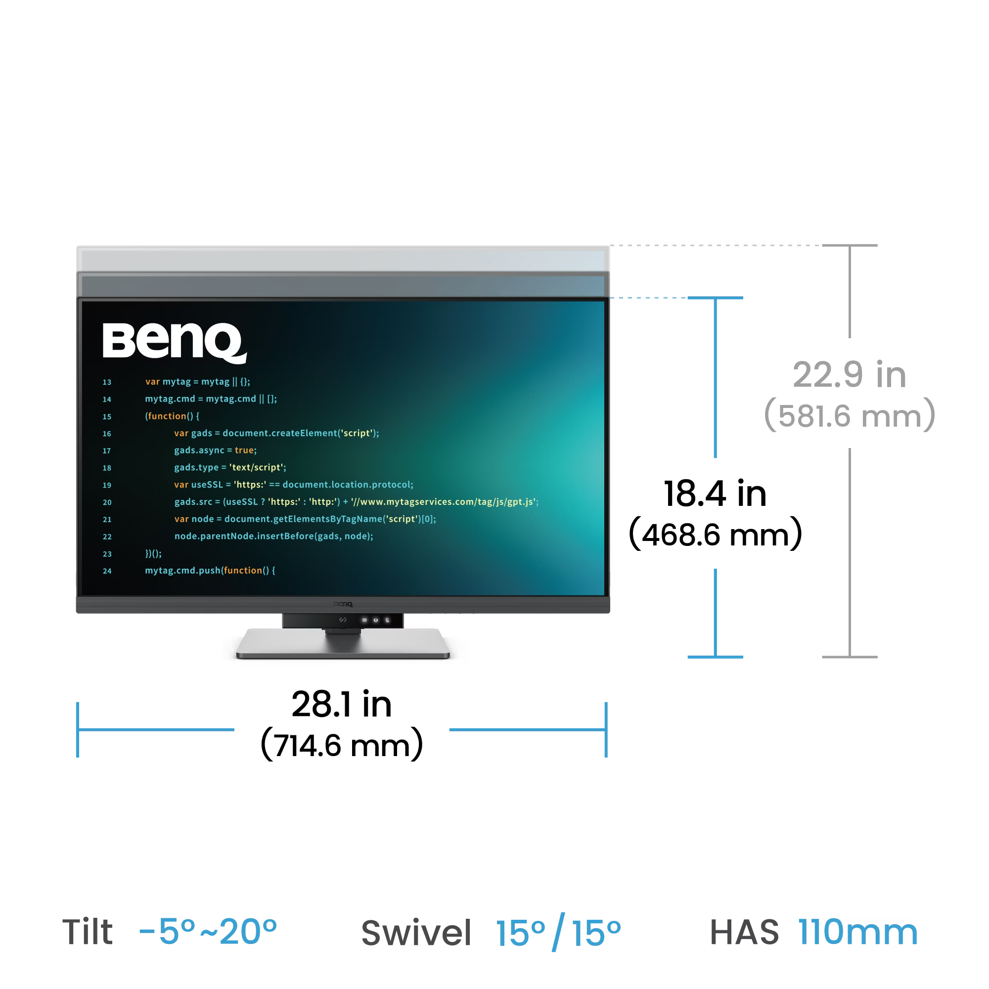 Benq RD320U 32 inch 4K Programming Monitor with MoonHalo Backlight - GOLCHHA COMPUTERS 