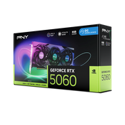 PNY GeForce RTX™ 5060 8GB ARGB EPIC-X RGB™ Overclocked Triple Fan GPU