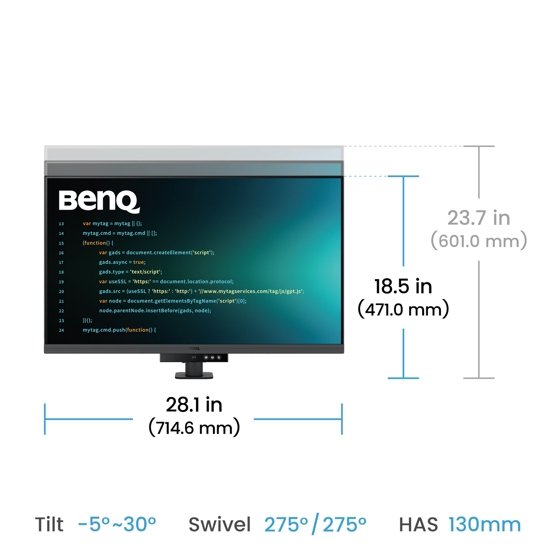 Benq RD320UA 32 inch 4K BenQ Programming Monitor with MoonHalo and Flexible Arm - GOLCHHA COMPUTERS 
