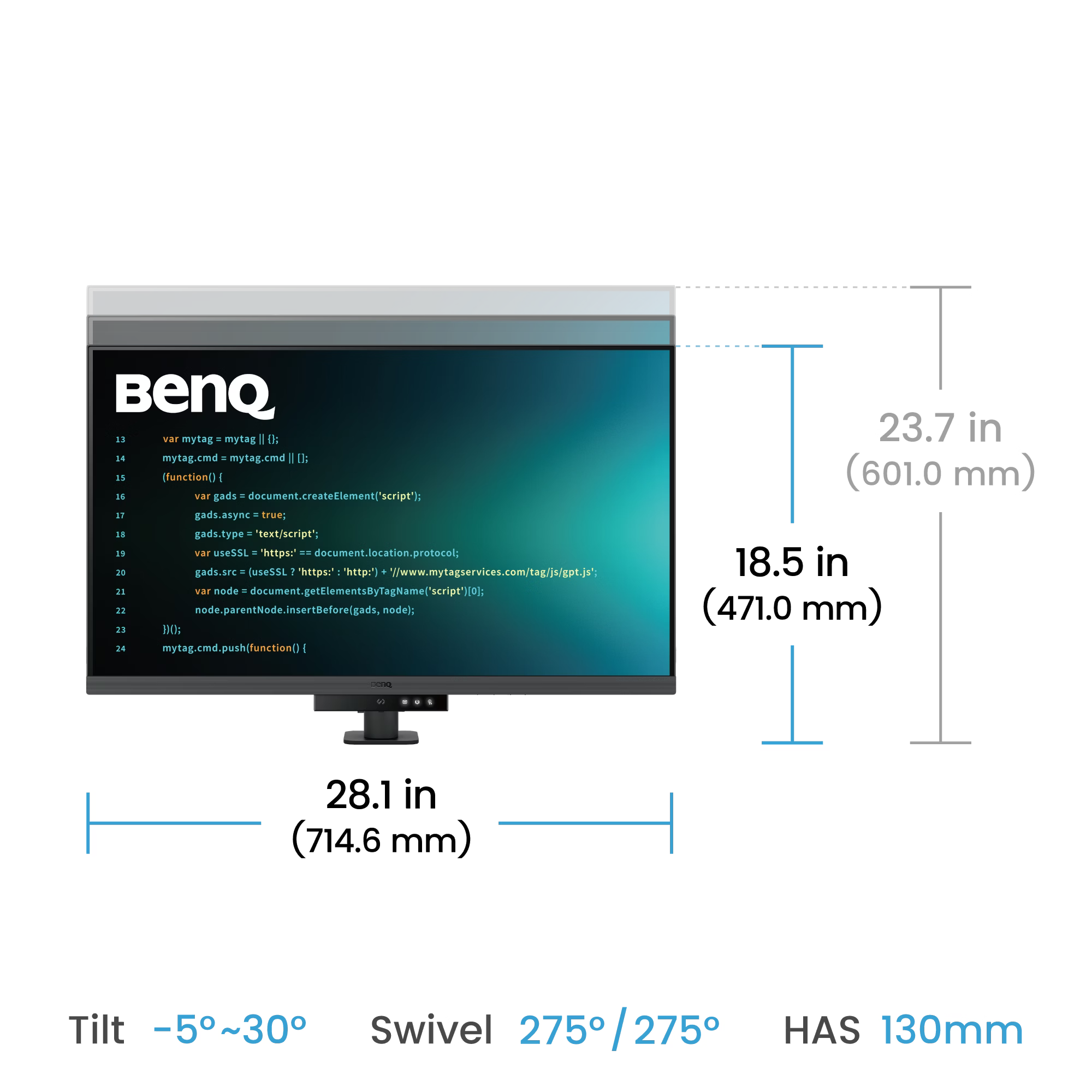Benq RD320UA 32 inch 4K BenQ Programming Monitor with MoonHalo and Flexible Arm - GOLCHHA COMPUTERS 