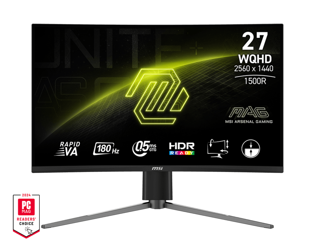MSI MAG 27CQ6PF 27 Inch WQHD Curved Gaming Monitor