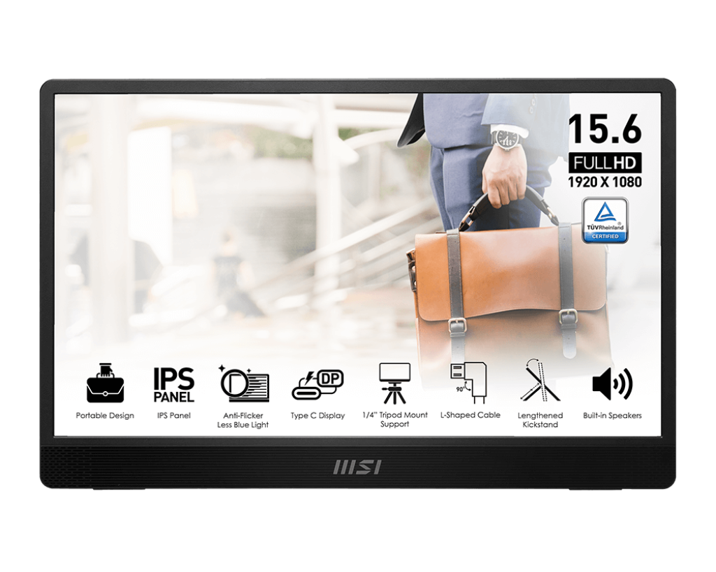 MSI PRO MP161 E2 15.6 inch FHD, Portable and Ultra Slim Business Monitor - GOLCHHA COMPUTERS 