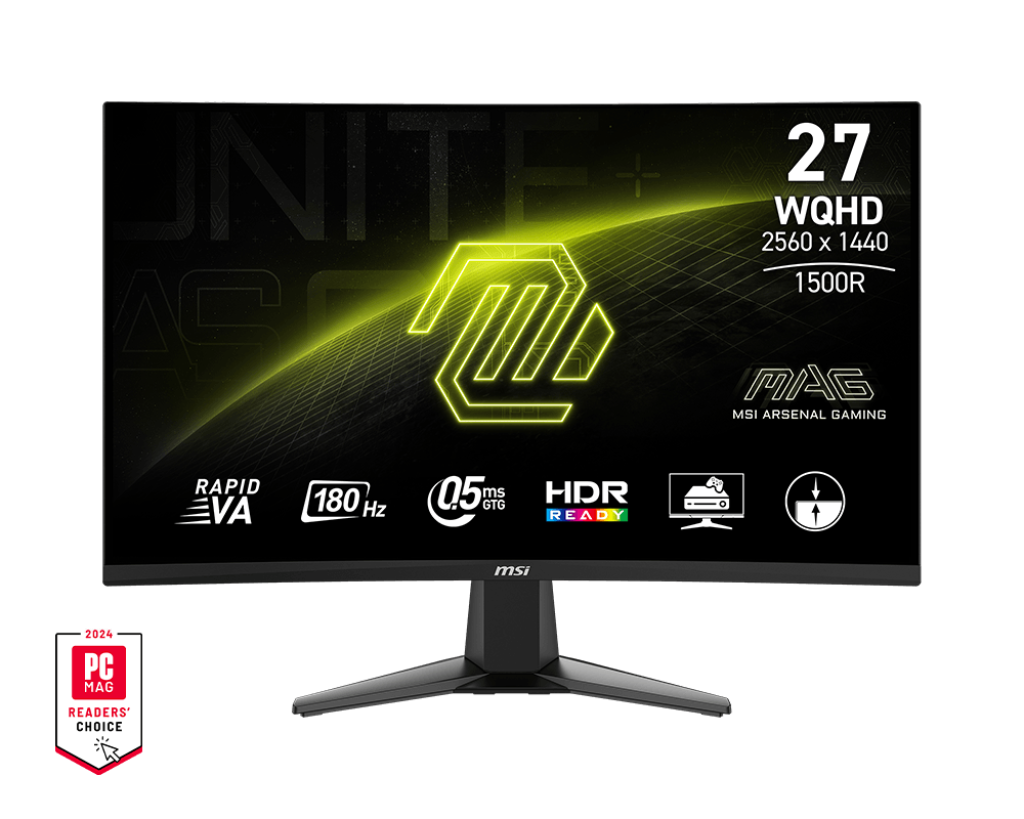MSI MAG 27CQ6F 27 Inch 2K WQHD Curved Gaming Monitor - GOLCHHA COMPUTERS 