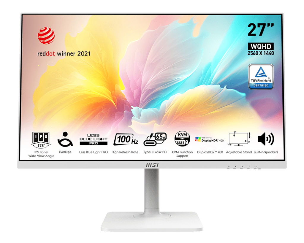 MSI Modern MD272QXPW 27 Inch 2K WQHD Office Monitor