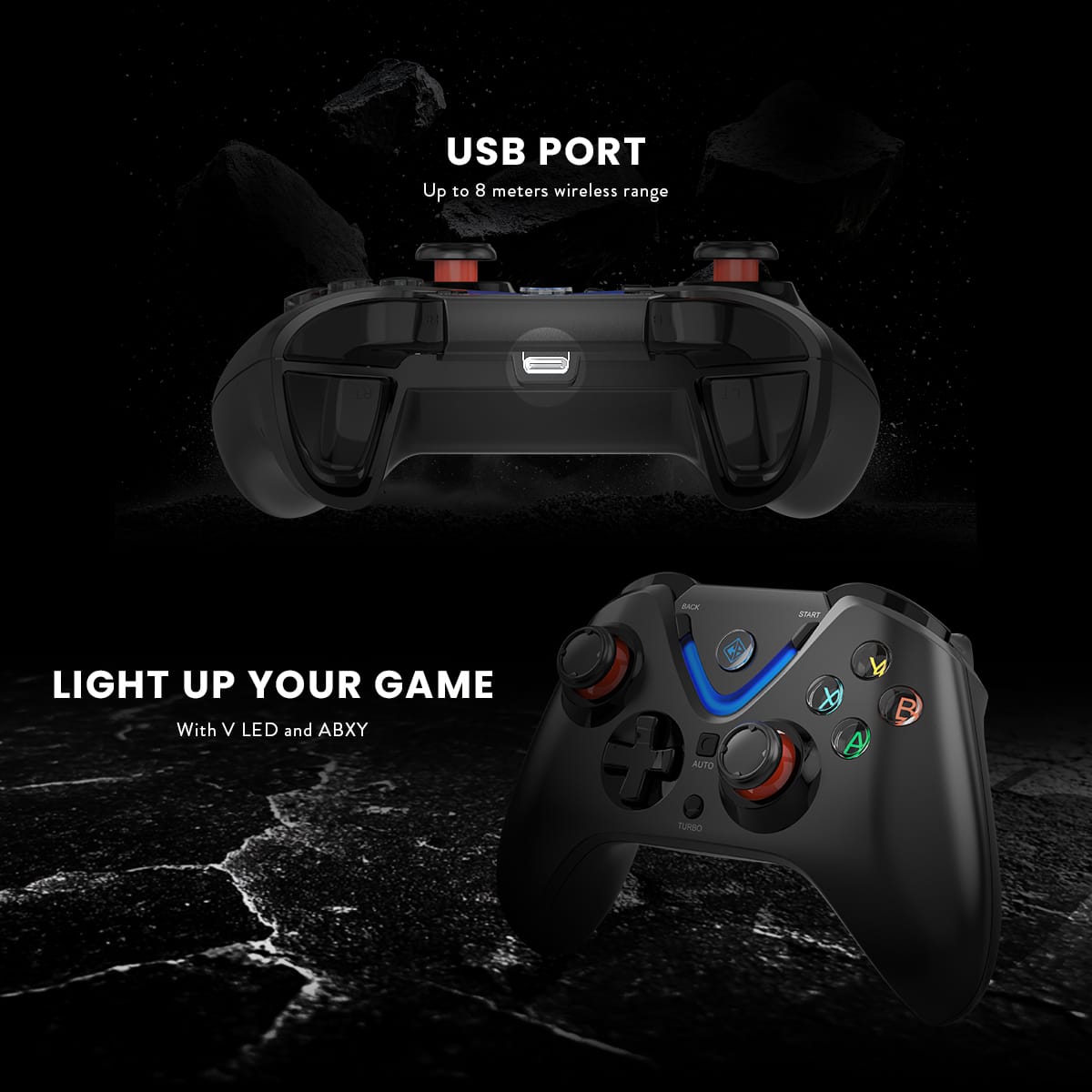 Cosmic Byte ARES Wireless Controller for PC with Magnetic Triggers Upgraded Hall Effect Joysticks