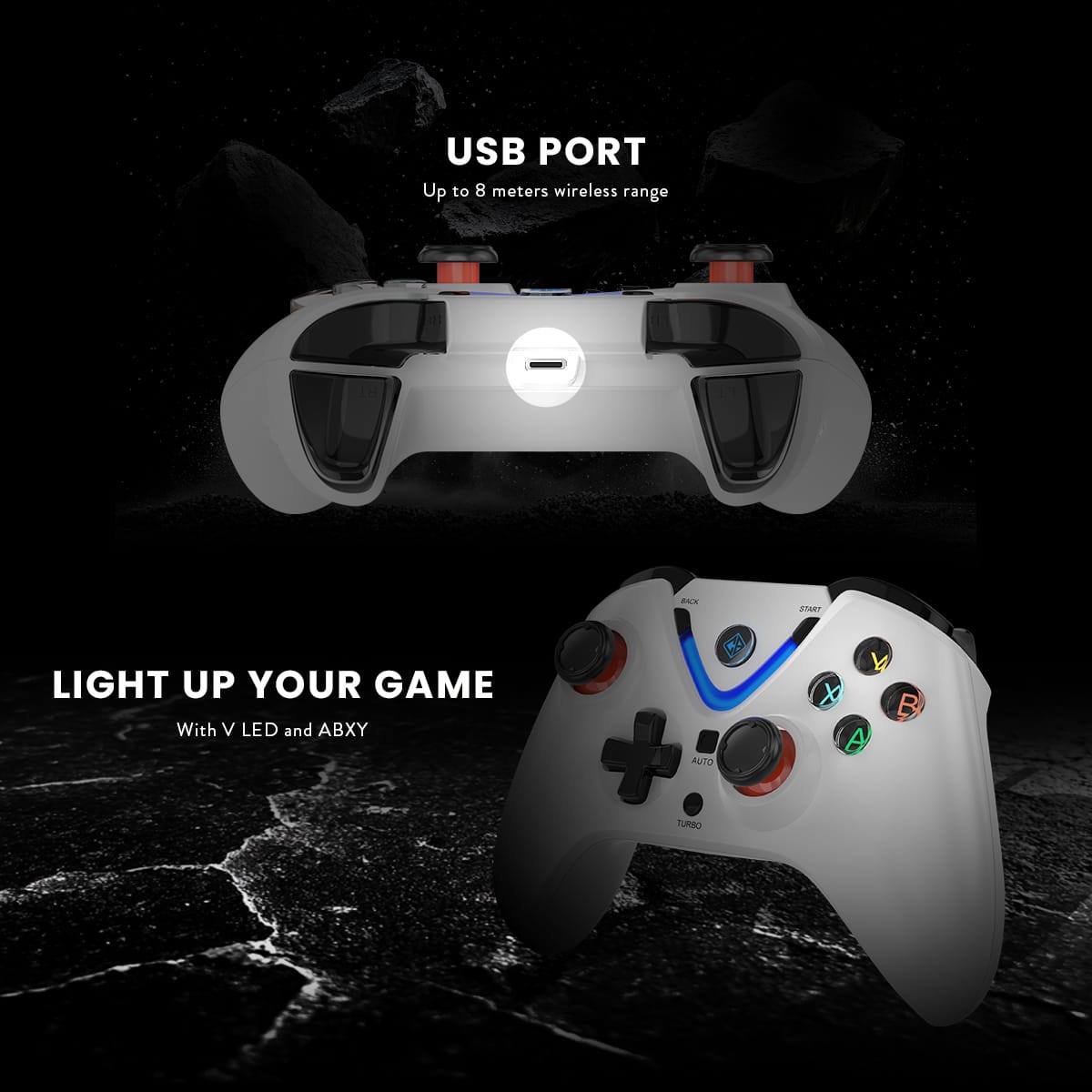Cosmic Byte ARES Wireless Controller for PC with Magnetic Triggers Upgraded Hall Effect Joysticks