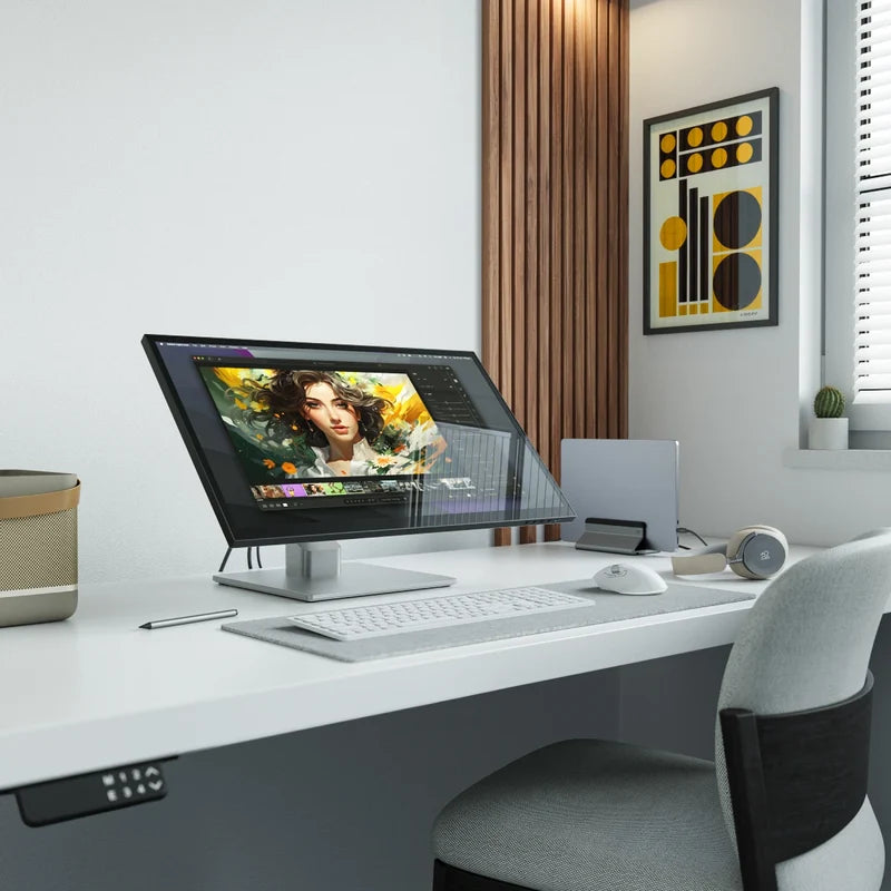 Alogic Clarity Fold Touch 27" 4K UHD Monitor with 65W Power Delivery, Webcam, Touchscreen & Fold Stand