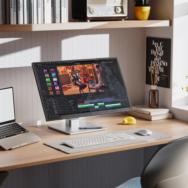 Alogic Clarity Fold Touch 27" 4K UHD Monitor with 65W Power Delivery, Webcam, Touchscreen & Fold Stand