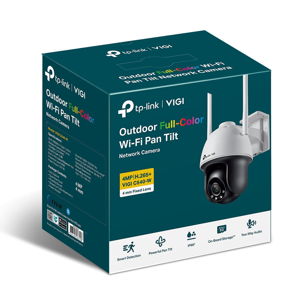 TP Link VIGI C540-W VIGI 4MP Outdoor Full-Color Wi-Fi Pan Tilt Network Camera - GOLCHHA COMPUTERS 