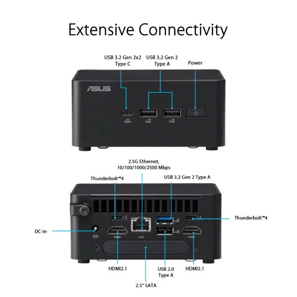 ASUS NUC 14 Pro Kit NUC14RVHU7 Mini PC RNUC14RVHU700000I (Barebone) Tall Version - GOLCHHA COMPUTERS 