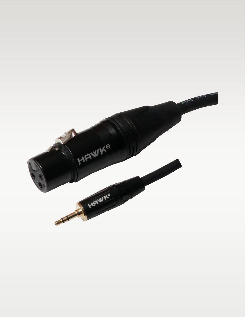 Hawk STXFLU03 3.5 MM Stereo Male to XLR Female -3 Meter - Golchha Computers