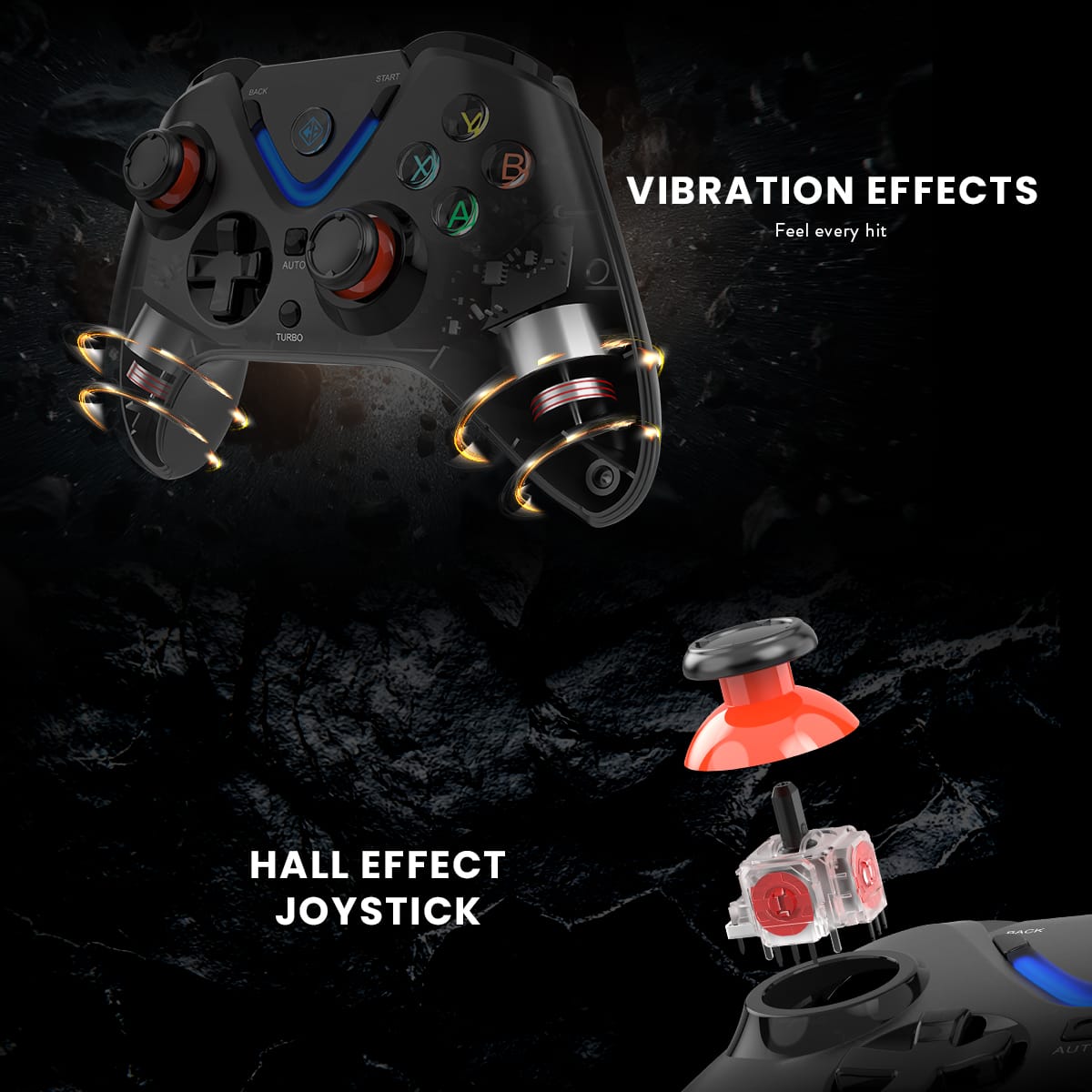 Cosmic Byte ARES Wireless Controller for PC with Magnetic Triggers Upgraded Hall Effect Joysticks