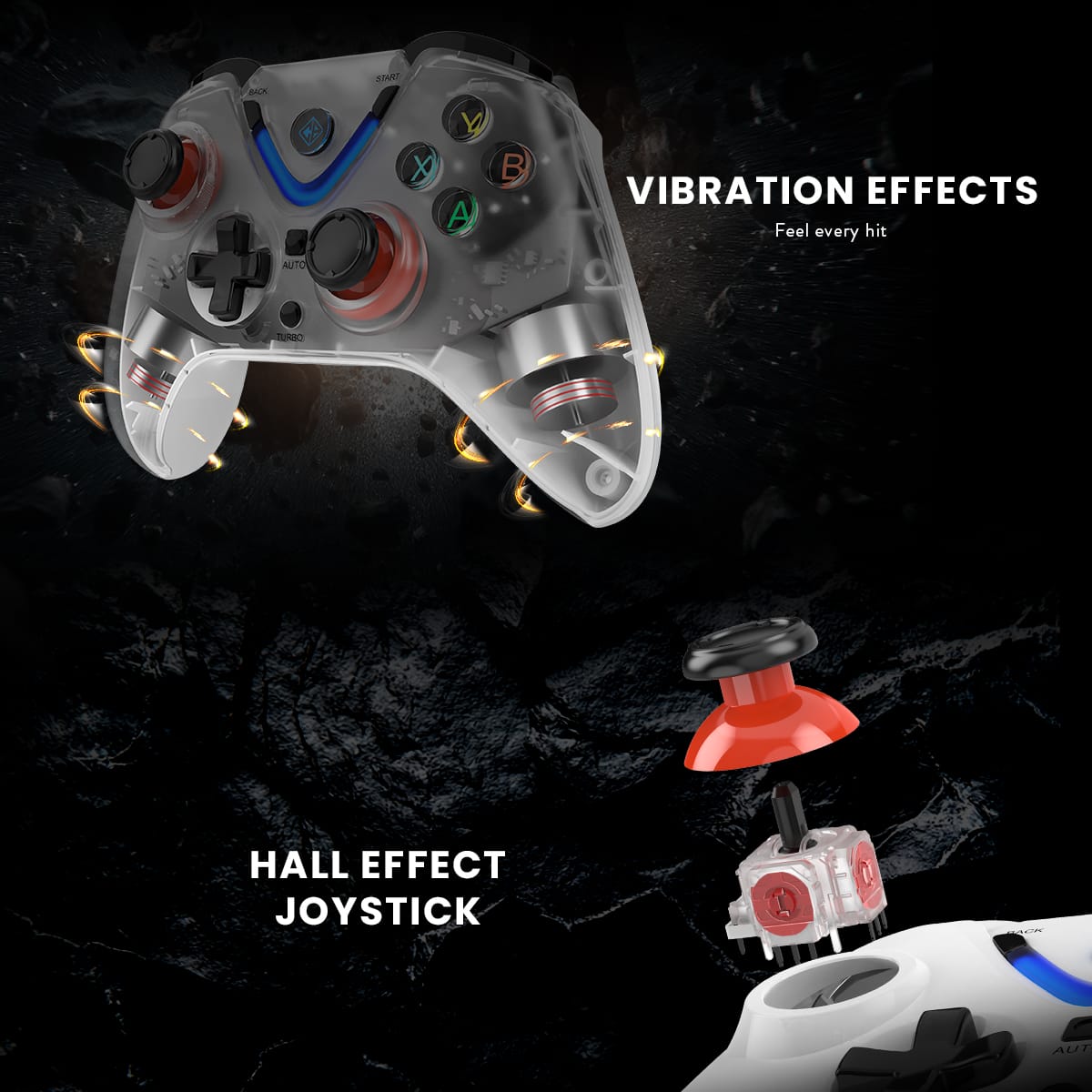 Cosmic Byte ARES Wireless Controller for PC with Magnetic Triggers Upgraded Hall Effect Joysticks