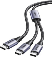 UGREEN 2-in-1 USB-C to Dual USB-C Charging Cable 100W 1.5m (35087)