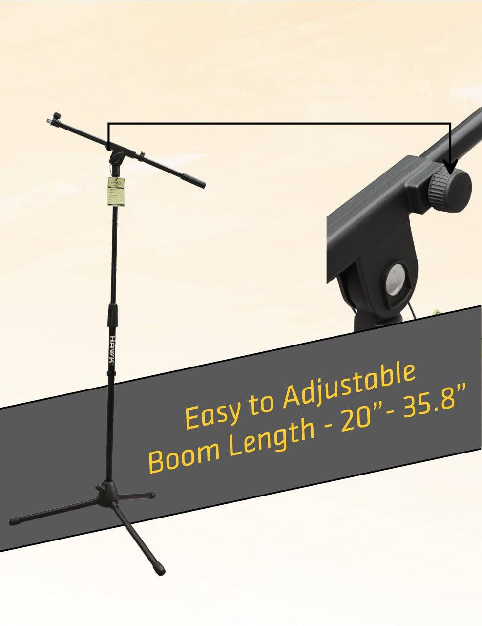 Hawk Proaudio HMS65T Tripod Mic Stand - Golchha Computers