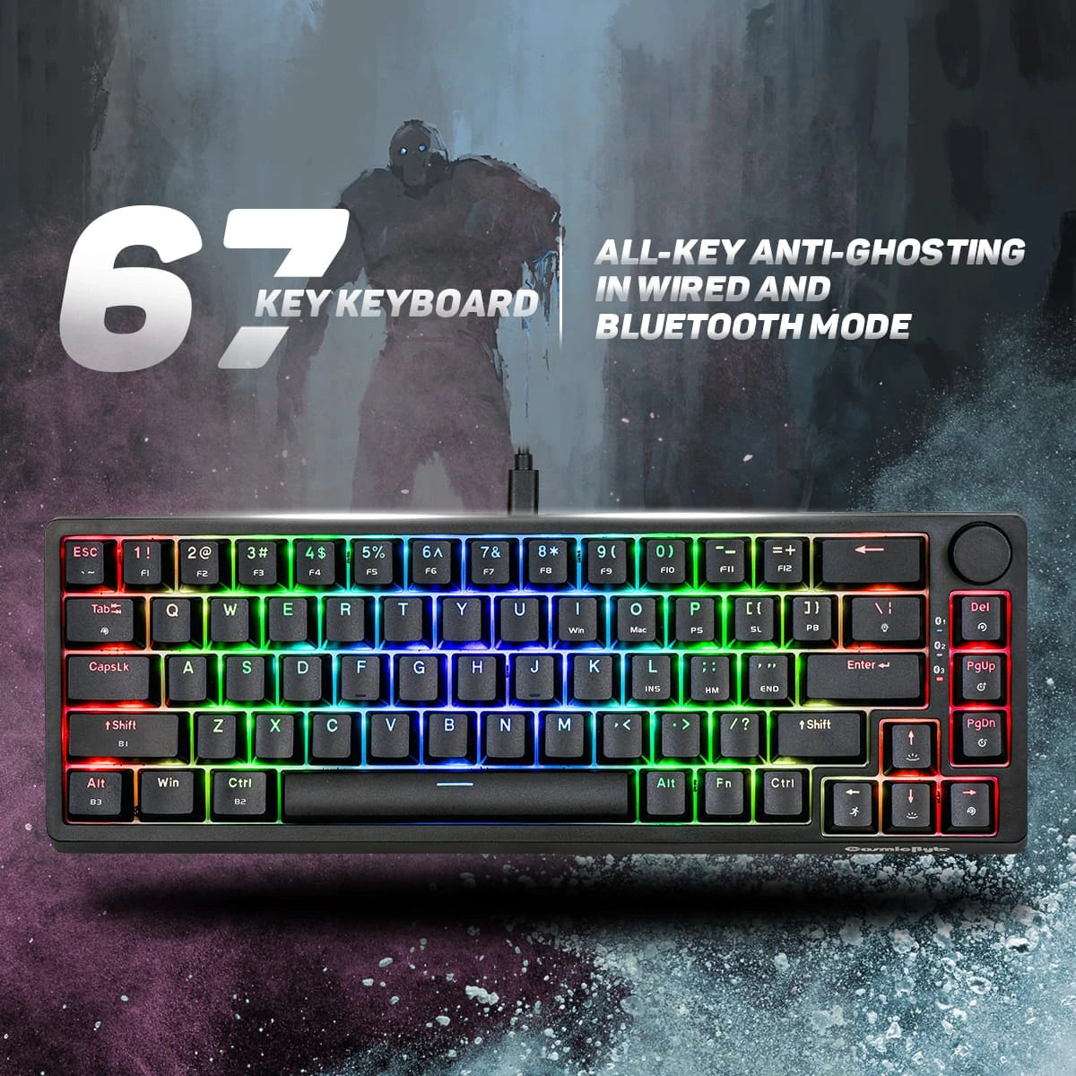 Cosmic Byte CB-GK-33 Astra Hot-Swappable Mechanical Wired & Bluetooth Keyboard with Per Key RGB and Software 4 - GOLCHHA COMPUTERS 