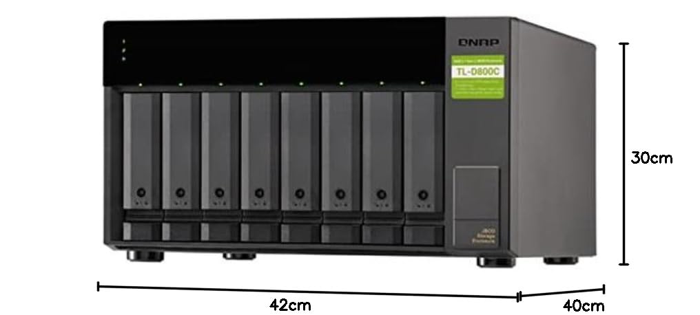 QNAP TL-D800C (USB) 8-Bay USB 3.2 Gen2 Type-C high-capacity JBOD storage enclosure