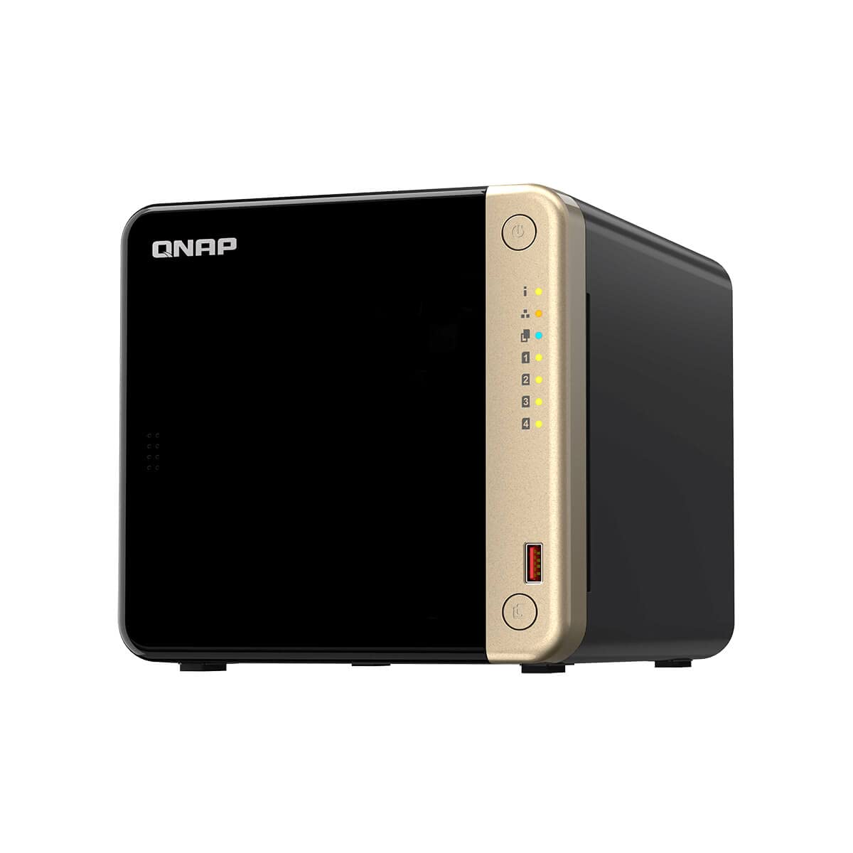 QNAP TS-464-4G (Quad-core Intel for Multitasking, 2.5GbE Multimedia HDMI NAS with M.2 PCIe Slots and PCIe expandability) - Black