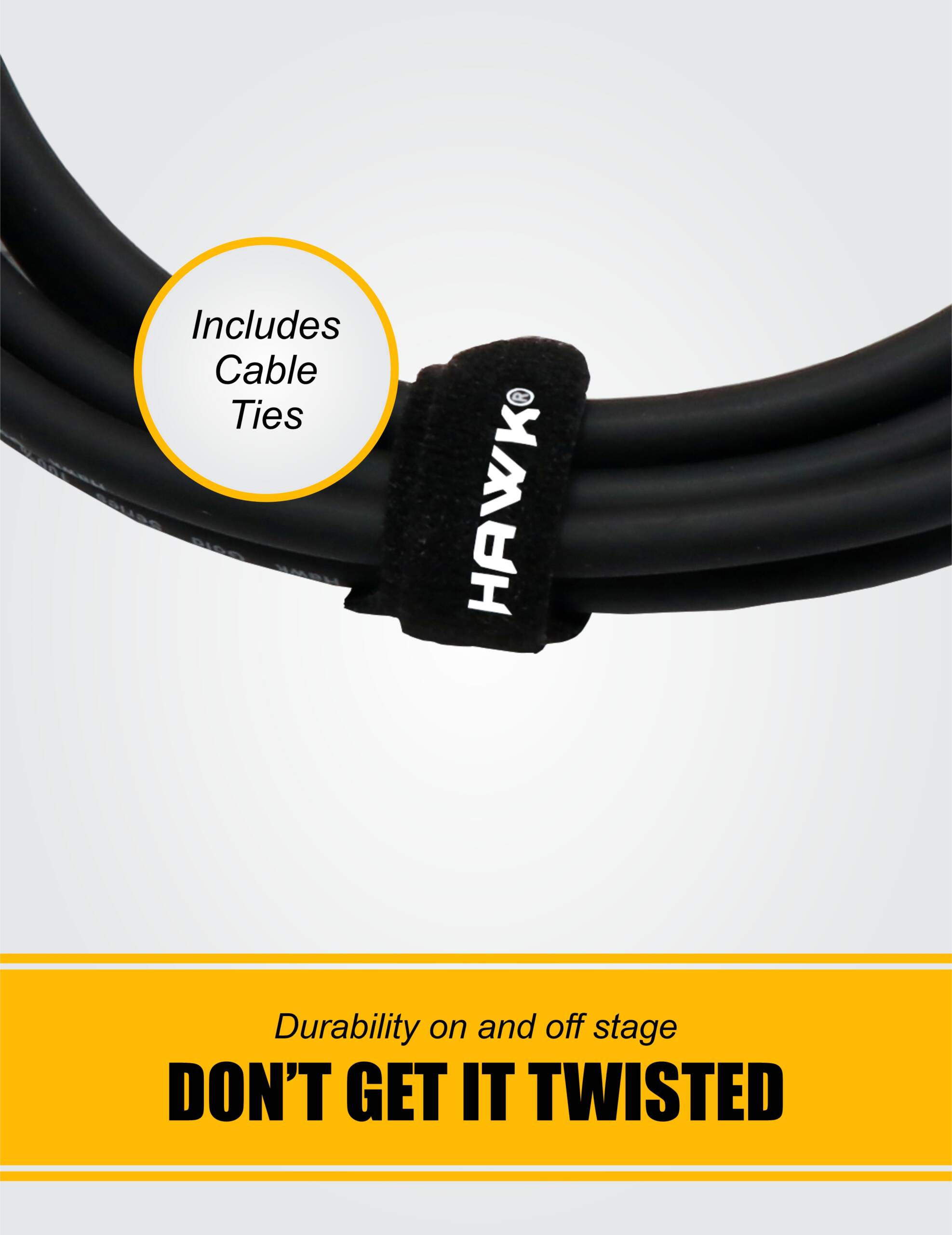 Hawk Proaudio SMPLU03 Y Cable 6.3 MM Stereo Male to Dual 6.3 MM Mono Male -3 Meter - GOLCHHA COMPUTERS 