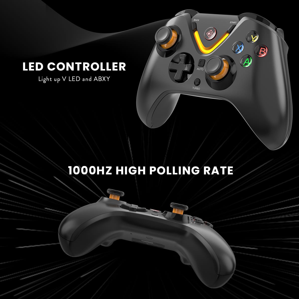 Cosmic Byte Ares Tri Mode Wireless/Bluetooth/Wired Controller, Hall Effect Joystick, Upgraded 1000Hz Polling Rate