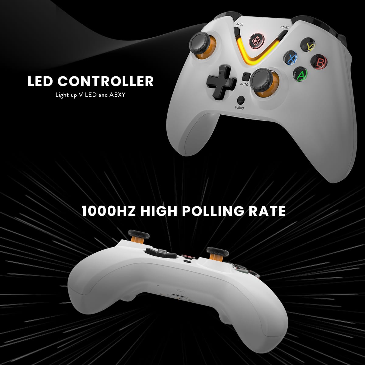 Cosmic Byte Ares Tri Mode Wireless/Bluetooth/Wired Controller, Hall Effect Joystick, Upgraded 1000Hz Polling Rate