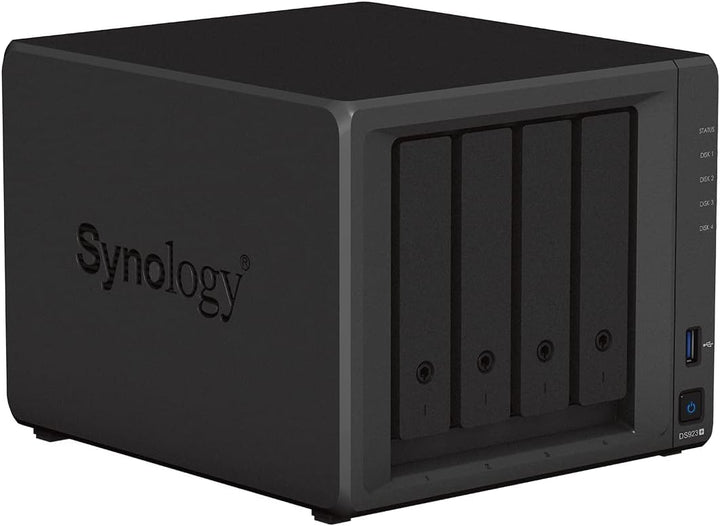 Synology DS923+ 4-Bay Diskstation NAS (AMD Ryzen™ 4 Threads R1600 Dual-Core 4GB Ram 2xRJ-45 1GbE LAN-Port) - Golchha Computers