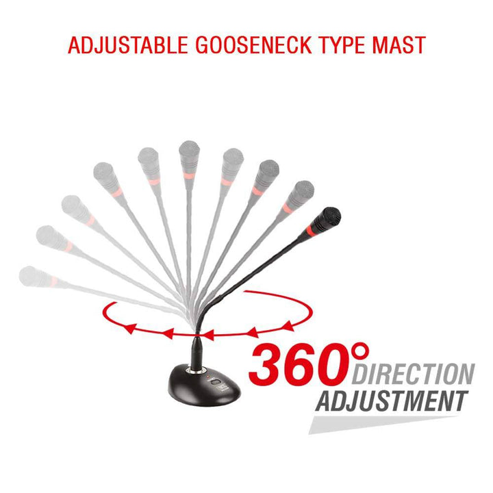 MX D-38 Professional Gooseneck Flexible Table Top XLR Conference Microphone - Golchha Computers