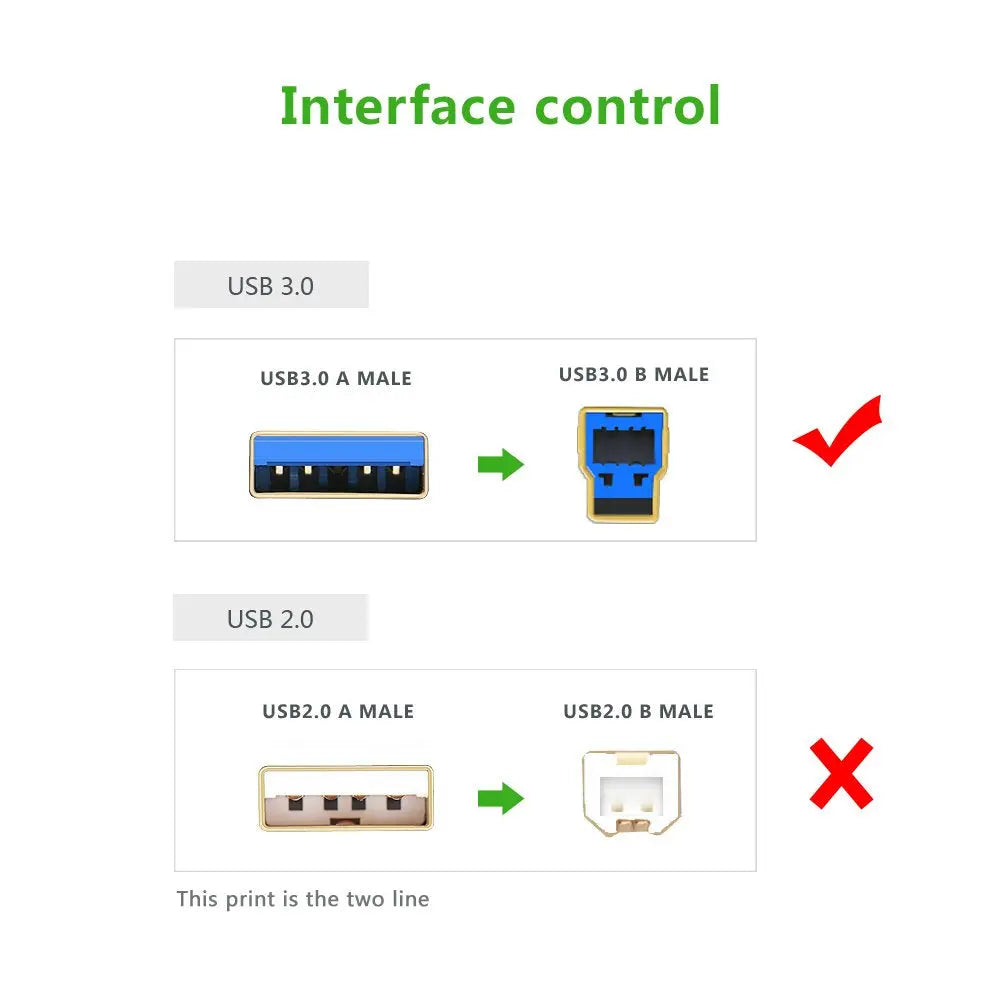 UGREEN USB 3.0 A to B Printer Cable 2m (10372)