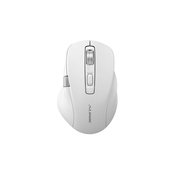 Alogic Apex Bluetooth USB-C Rechargeable 7 Keys Programmable Mouse - White