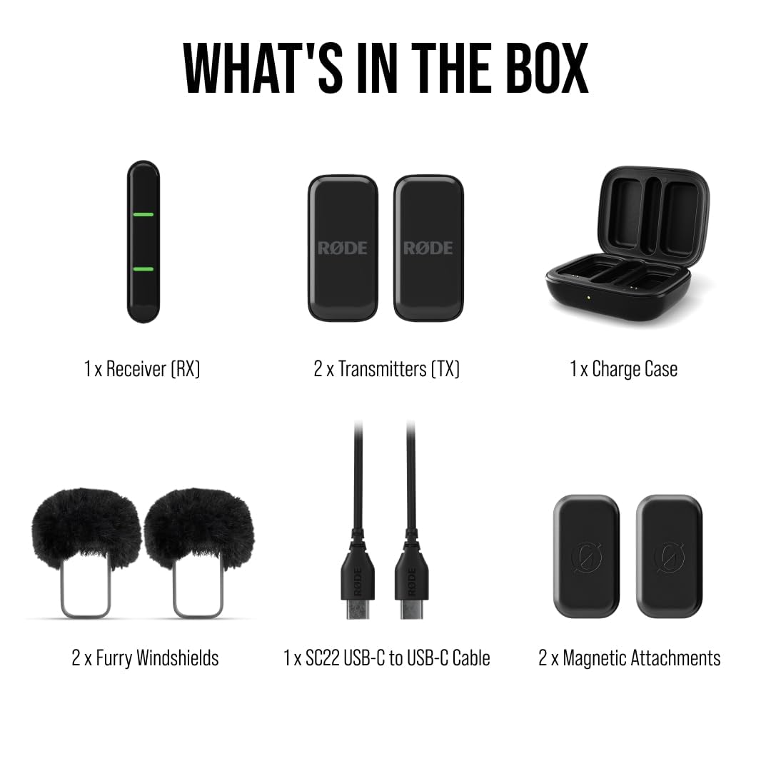 Rode Wireless Micro Ultra-compact USB-C Wireless Microphone - Black