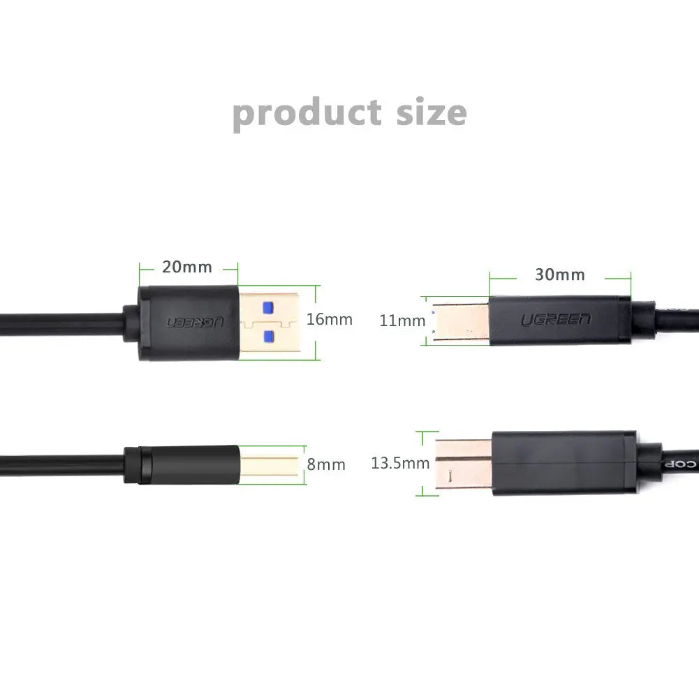 UGREEN USB 3.0 A to B Printer Cable 2m (10372)