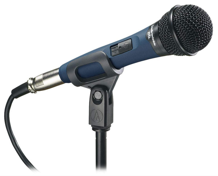 Audio-Technica MB-1K Midnight Blues Series Handheld Neodymium Cardioid Unidirectional Dynamic Vocal Microphone, Rugged Construction, On/Off Switch - Golchha Computers