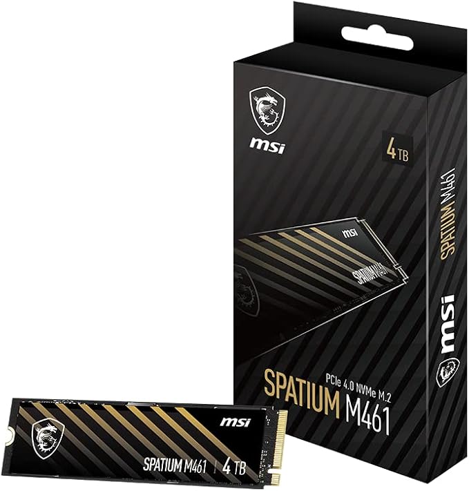 MSI SPATIUM M461 4TB M.2 2280 PCIe Gen4 NVMe SSD