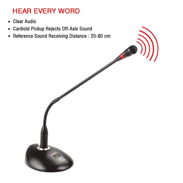 MX D-38 Professional Gooseneck Flexible Table Top XLR Conference Microphone - Golchha Computers