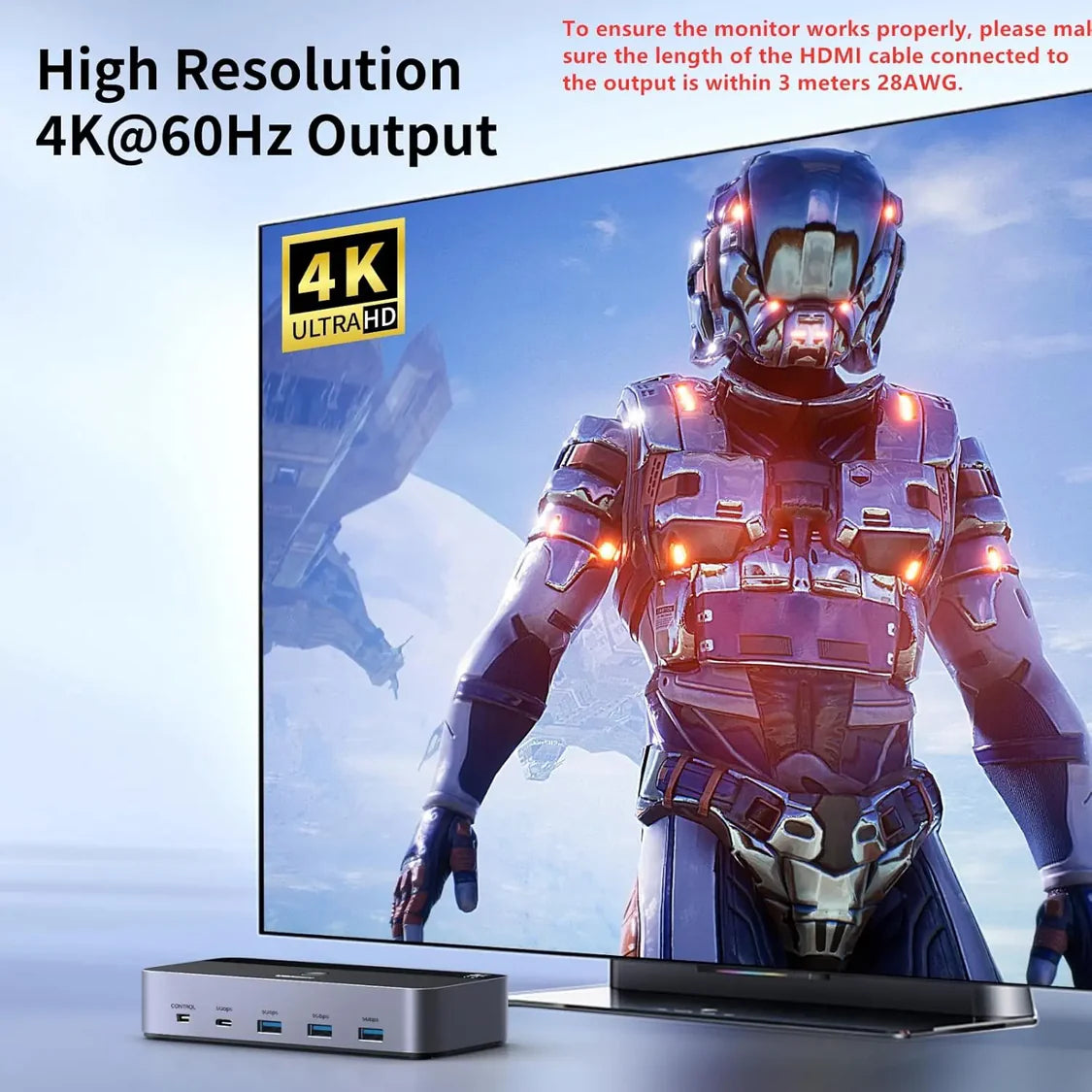 UGREEN KVM Switch Dual Monitor 2 PC to 2 Display 4K 60Hz USB 3.0 Computer Switcher Keyboard Mouse Share HDMI Hub (55455)