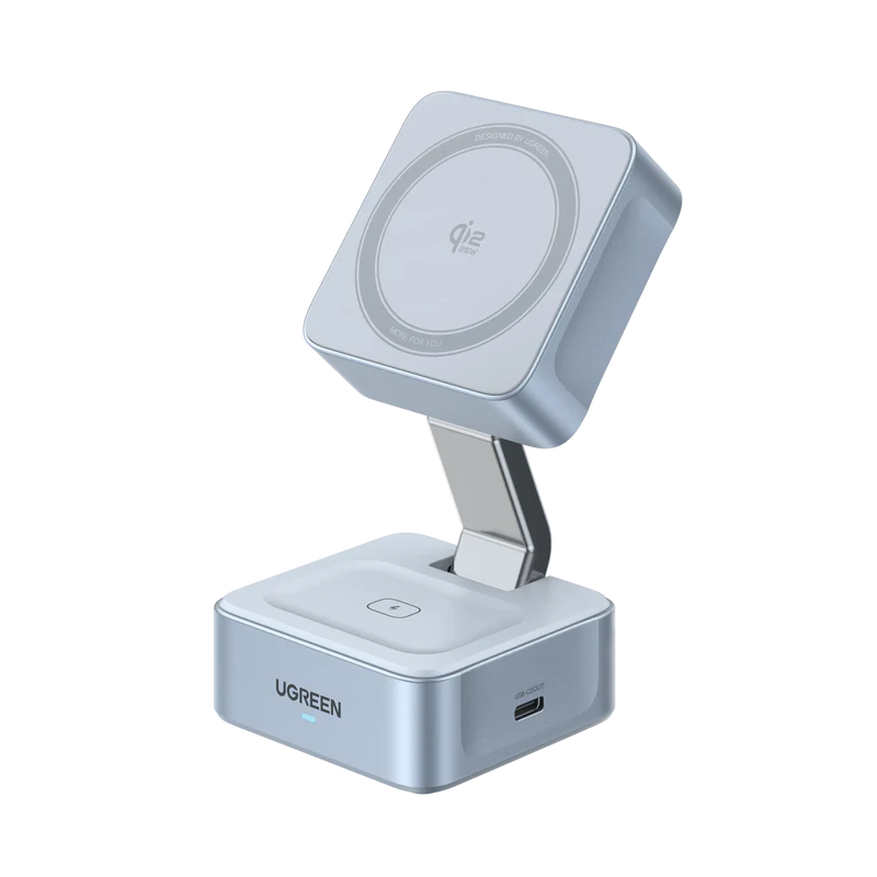 UGREEN MagFlow Qi2 25W 2-in-1 Foldable Magnetic Wireless Charger (55960B)