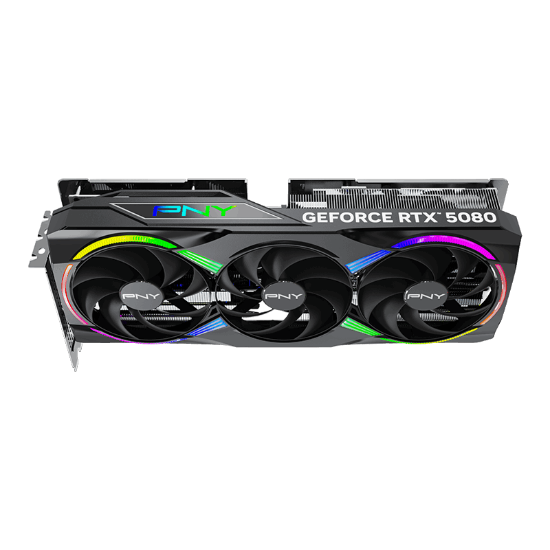 PNY GeForce RTX™ 5080 16GB ARGB EPIC-X RGB™ Overclocked Triple Fan GPU