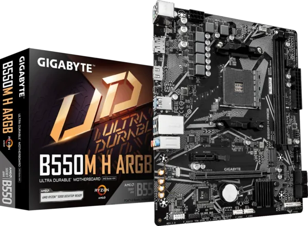 GIGABYTE B550M H ARGB AMD AM4 DDR4 MOTHERBOARD